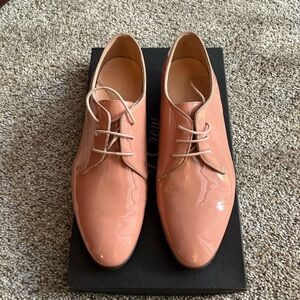 JCrew Pink Patent Leather Oxford Shoes. Size 7. New!